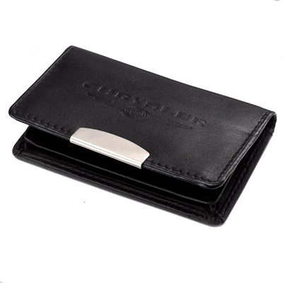 Chrysler Nappa Leather Hinged Business/Credit Card Holder 