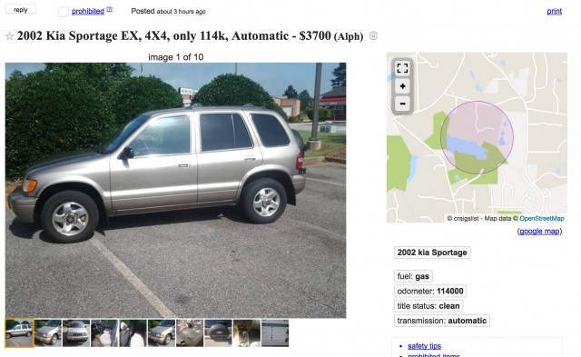 How do i sell store a car on craigslist