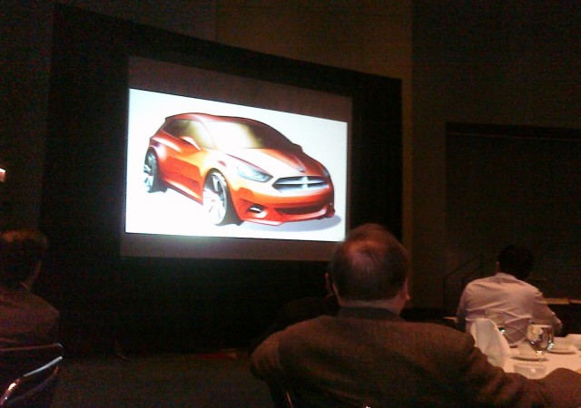 Dodge Compact car preview via Jill Ciminillo @ TwitPic