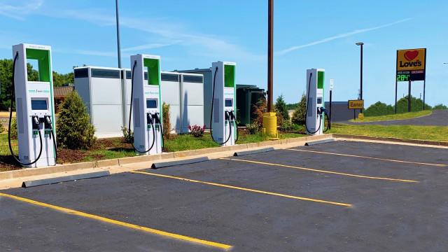 Electrify America charging stations at Love's Travel Stop