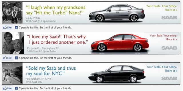 Entries in Saab's banner ad competition