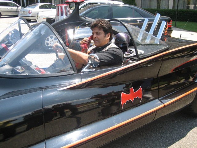 Erik Estrada in the Batmobile