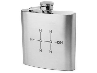 Ethanol molecule flask