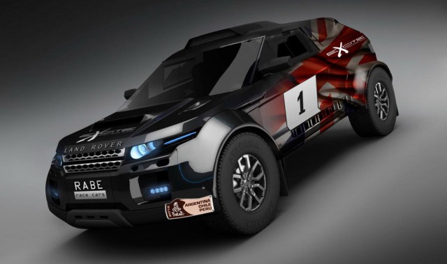 Excite Rallye Raid Team Range Rover Evoque Dakar race vehicle Excite Rallye Raid Team Range Rover Evoque Dakar race vehicle