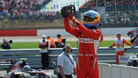 Race winner Fernando Alonso, Bristish GP, Silverstone 2011 print by  Motorsport Images