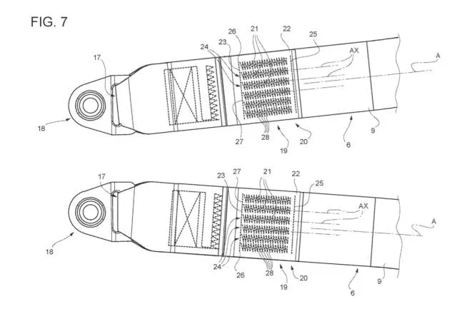 Ferrari four-point seatbelt patent image