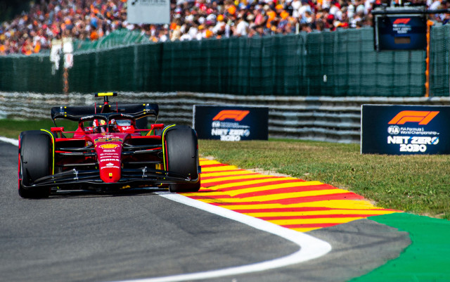 Ferrari's Carlos Sainz at the 2022 Formula 1 Belgian Grand Prix