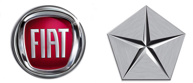 Fiat and Chrysler logos