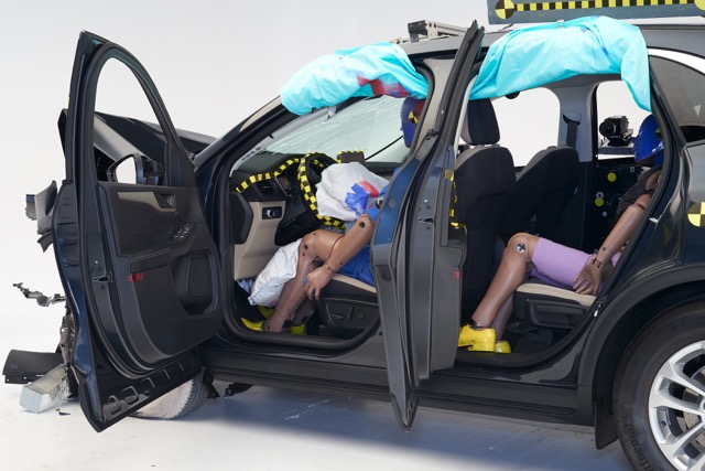 Ford Escape frontal crash test by the IIHS