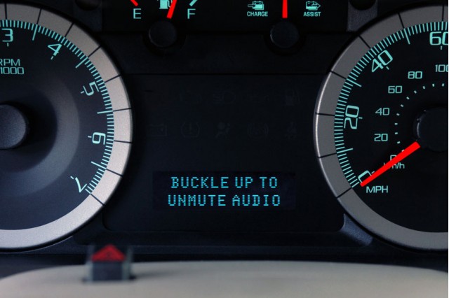 Ford MyKey Message Center-- Buckle Up