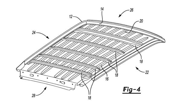 Ford roof-mounted lighting system patent image