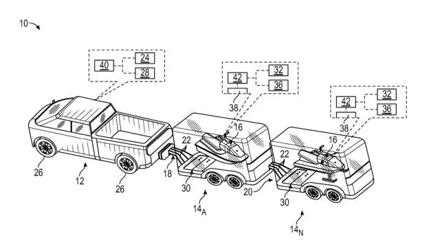 Ford trailer bidirectional charging patent image