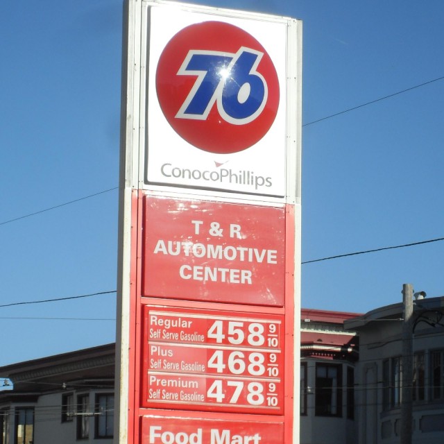 Gas prices, San Francisco, CA