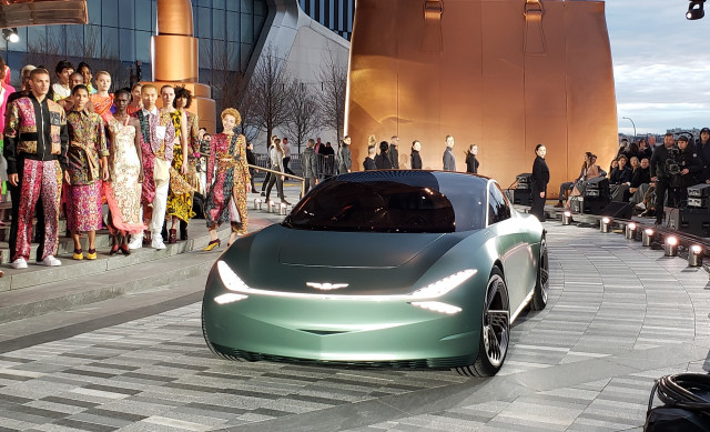 Genesis Mint Concept debut, Hudson Yards, NYC - 2019 New York auto show