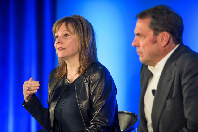 GM CEO Mary Barra and president Mark Reuss