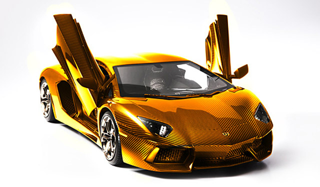German Artist Creates Gold Lamborghini Aventador LP 700-4 