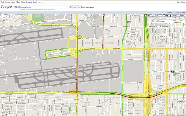 Google Maps traffic - LAX