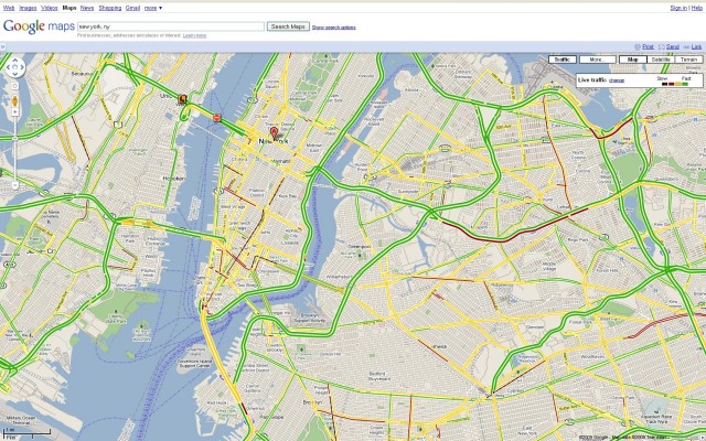 Google Maps traffic - New York area