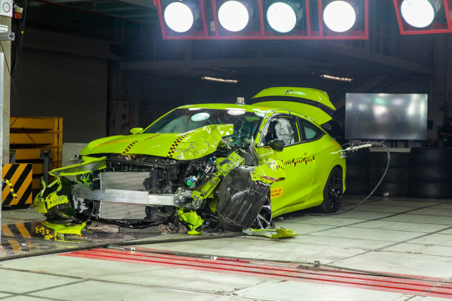 Decades of engineering preceded the milliseconds before this Honda was crashed