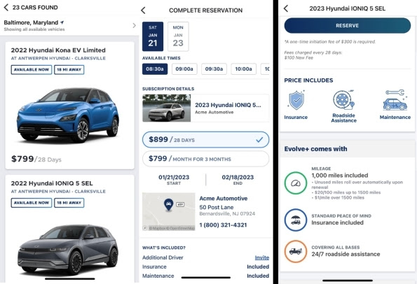 Hyundai Evolve+ EV subscription