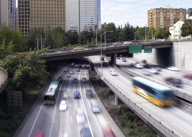 I-5 traffic in Seattle