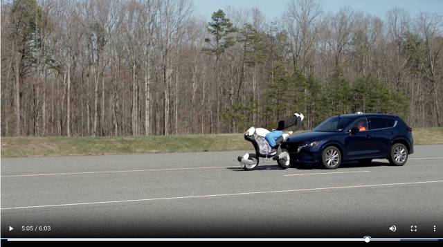 IIHS automatic emergency braking tests at high speed and motorcycles