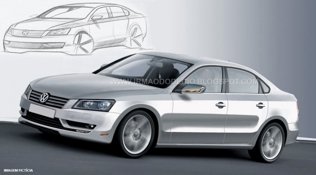Irmao do Decio's preview rendering of the Volksagen New Midsize Sedan