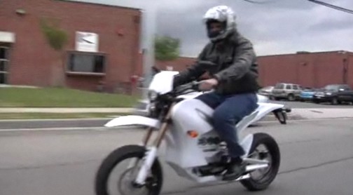 Jay Leno rides the Zero S electric motorcycle