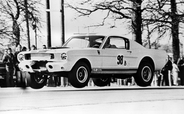 Ken Miles in the 1965 Ford Shelby GT350 Competition with chassis no. 5R002 at Green Valley Raceway Ken Miles in the 1965 Ford Shelby GT350 Competition with chassis no. 5R002 at Green Valley Raceway
