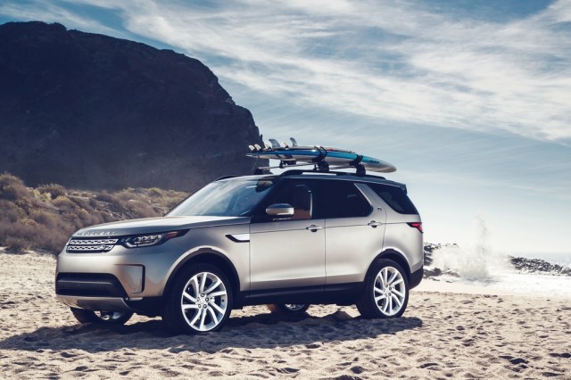 Surfers sample the Land Rover Discovery