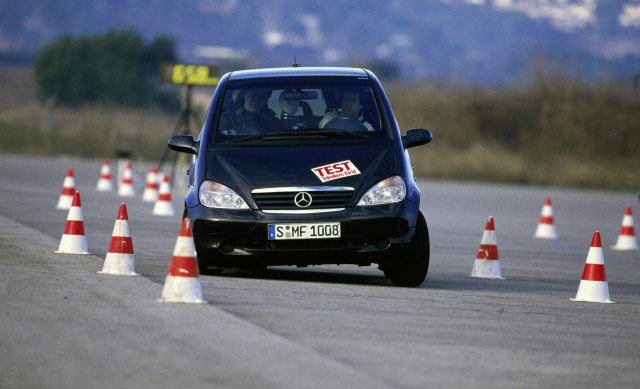 Mercedes-Benz A-Class conducts the so-called moose test