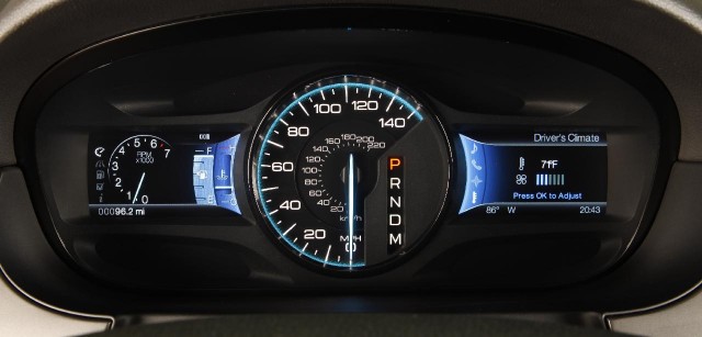MyFordTouch instrument cluster screens shown on 2011 Ford Edge