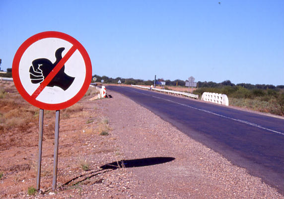No hitchhiking