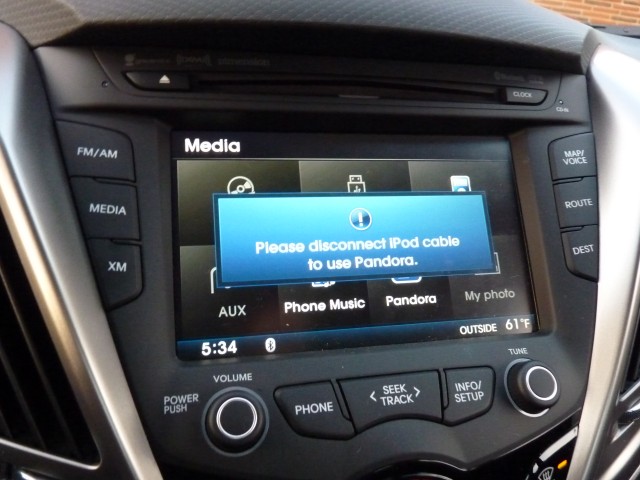 Pandora audio streaming warning - in 2012 Hyundai Veloster