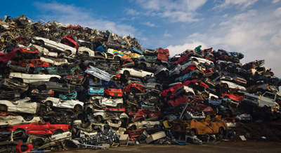 Pile of junk cars