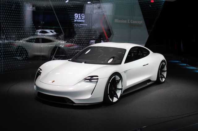 Porsche Mission E Concept - 2015 Frankfurt Auto Show live photos