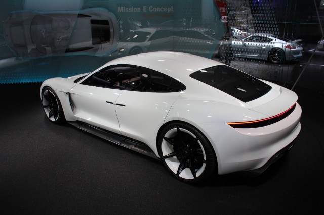 Porsche Mission E Concept - 2015 Frankfurt Auto Show live photos