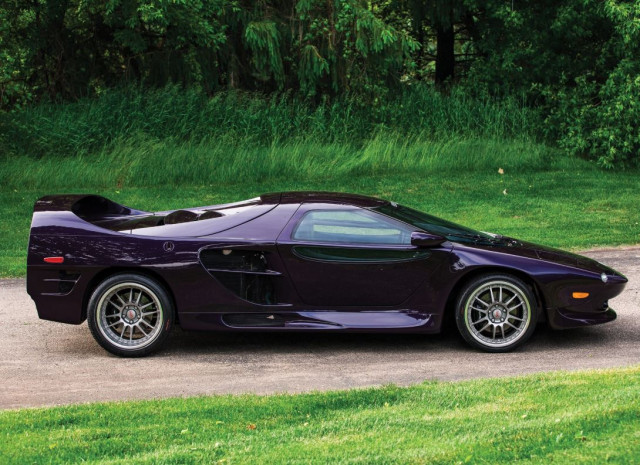 This purple 1996 Vector M12 is headed to auction in Monterey
