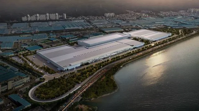 Rendering of Hyundai EV assembly plant in Ulsan, South Korea
