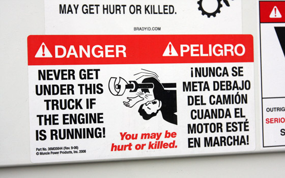 Running driveline warning sticker via PickupTrucks.com Running driveline warning sticker via PickupTrucks.com