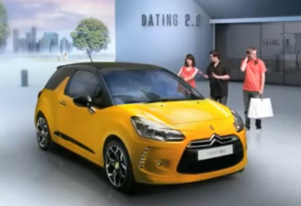 Screencap from Citroen 'Dating 2.0' campaign