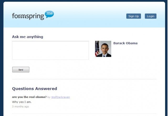 Screencap from Formspring.me