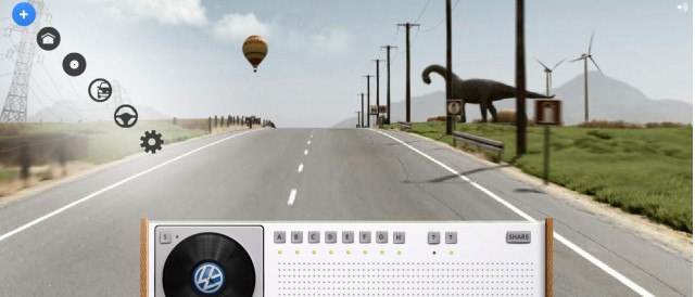 Screencap from Volkswagen's Remix Road microsite for the Golf