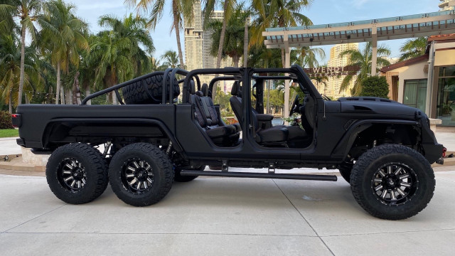 This Jeep Gladiator 6x6 conversion is coated in Kevlar and ready for any  terrain