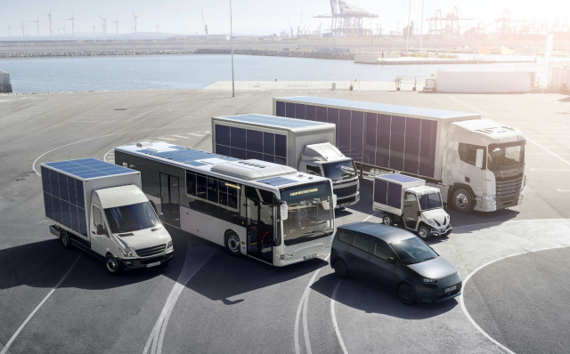 Sono solar solutions for commercial vehicles