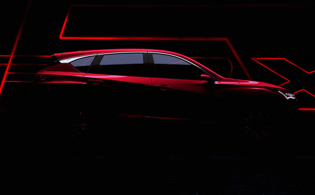 Teaser for 2019 Acura RDX prototype debuting at 2018 Detroit auto show