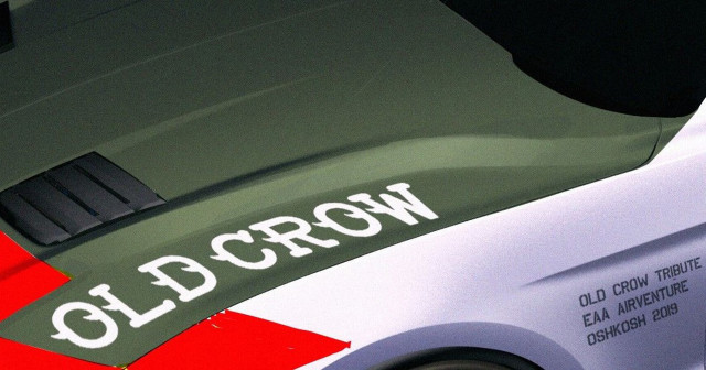 Teaser for 2019 Old Crow Ford Mustang GT debuting at EAA AirVenture Oshkosh 2019