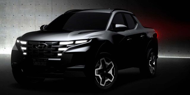 Teaser for 2022 Hyundai Santa Cruz debuting on April 15, 2021