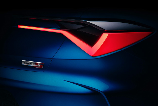 Teaser for Acura Type S Concept debuting at 2019 Monterey Car Week