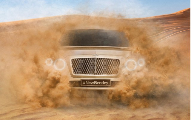Teaser for Bentley's SUV